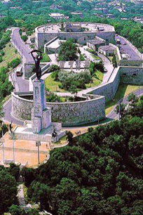 The Statue of Liberty in front of the Citadella
